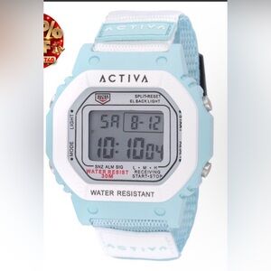 Activa Blue and White Digital Watch